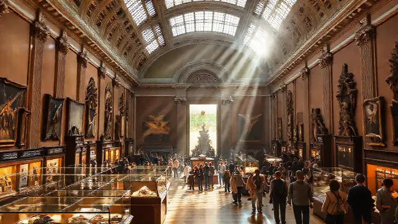 Das Museum strahlt Licht und Kunst aus