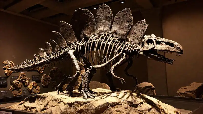 Hier ist die Antwort:Stegosaurus-Skelett: Museumserklärung