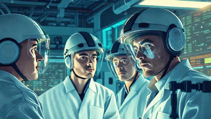 Wissenschaftler beobachten Helme im Labor