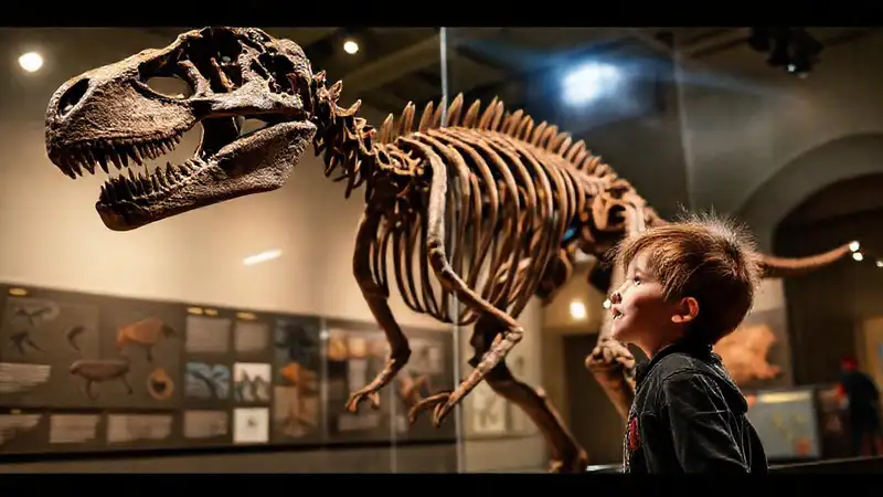 Hier ist eine mögliche Antwort:Ein Museum zeigt ein beeindruckendes Dinosaurierskelett