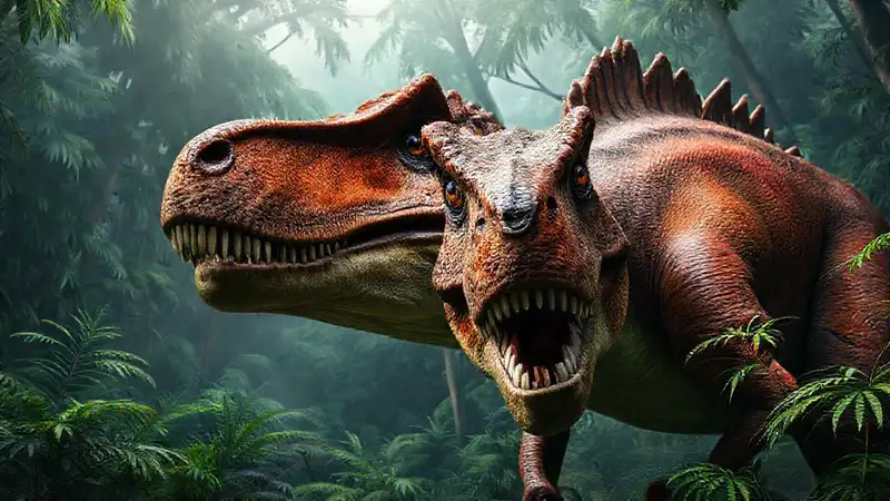 Der Tyrannosaurus rex lebte in dichten Dschungeln