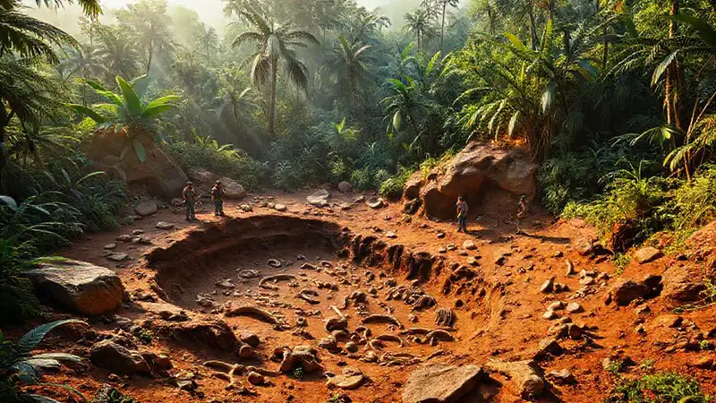 Hier ist die Antwort:Fossile Entdeckung im Dschungel begeistert