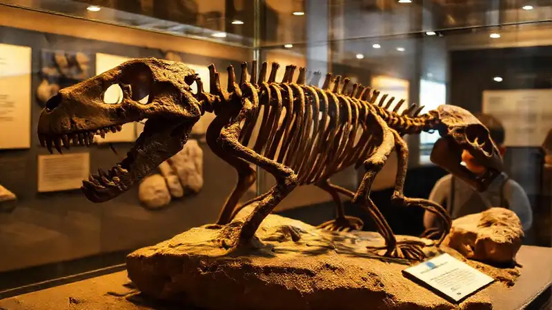 Hier ist die Antwort:Museums-Skelett zeigt Wissenschaft für Besucher