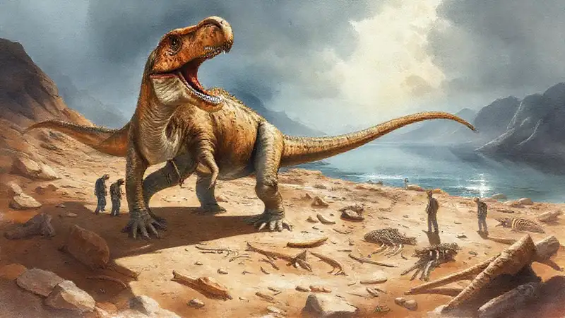 Dinosaurierfossilien zeigen alte Lebensformen.(Dinosaurs fossils show old lifeforms.)