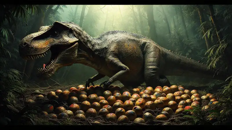 Der Tyrannosaurus-Rex kümmerte sich um Eier